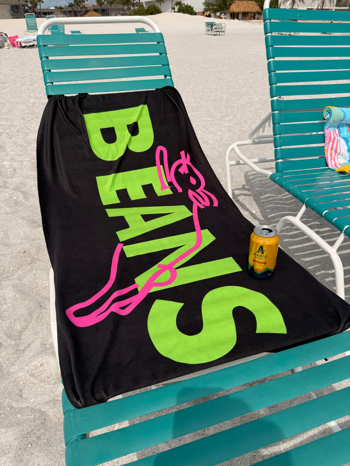 BEANS MICROFIBER BEACH TOWEL (FREE TOTE BAG INCLUDED)