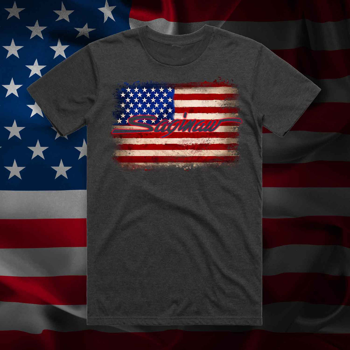 SAGINAW 4th OF JULY TEE - HEATHER GREY