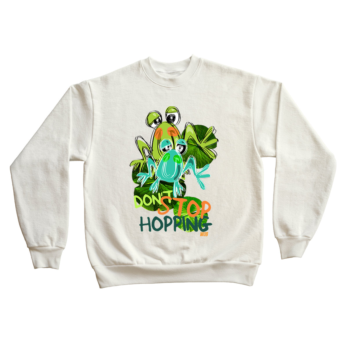DONT STOP HOPPIN CREWNECK SWEATSHIRT - CREAM