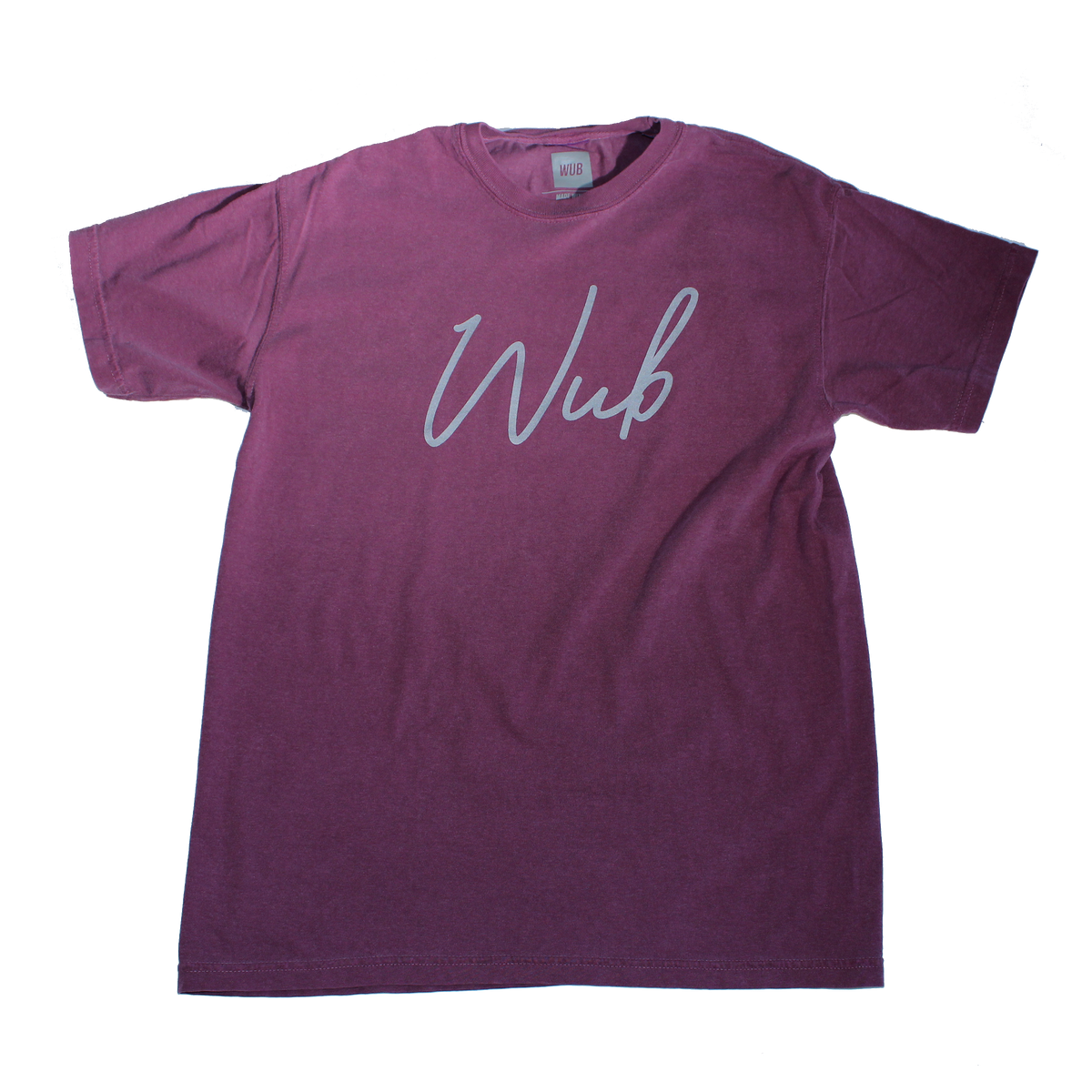 SCRIPT PIGMNET DYE TEE - BERRY