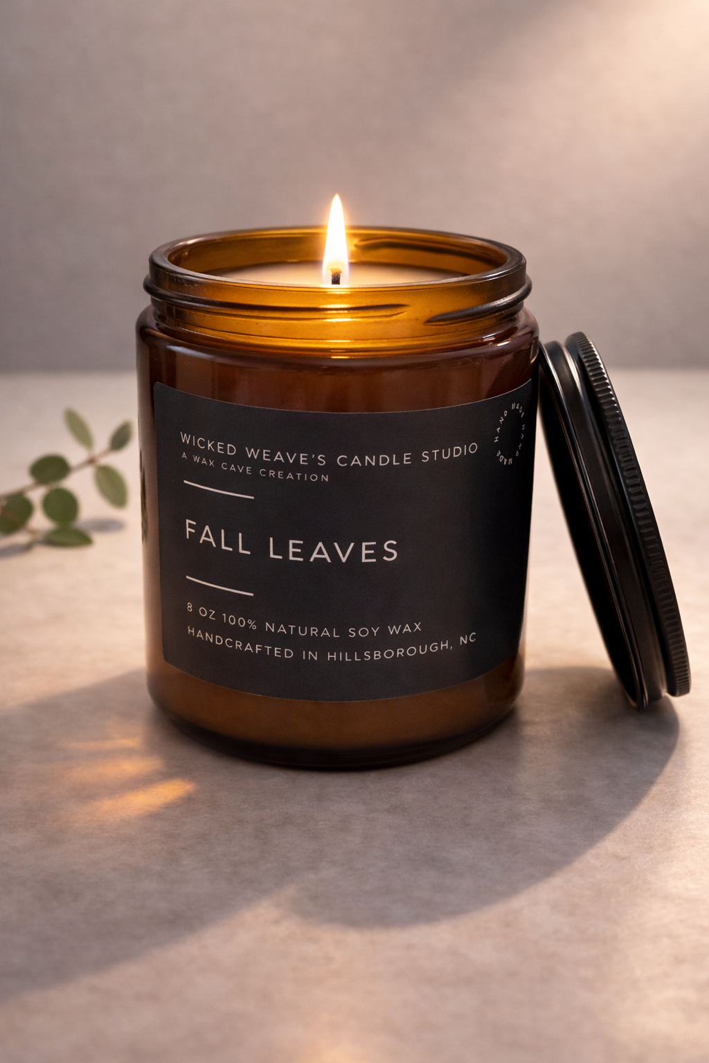 Wicked Weave’s Candle Studio - Fall Leaves Soy Wax Candle (4 Size Options)