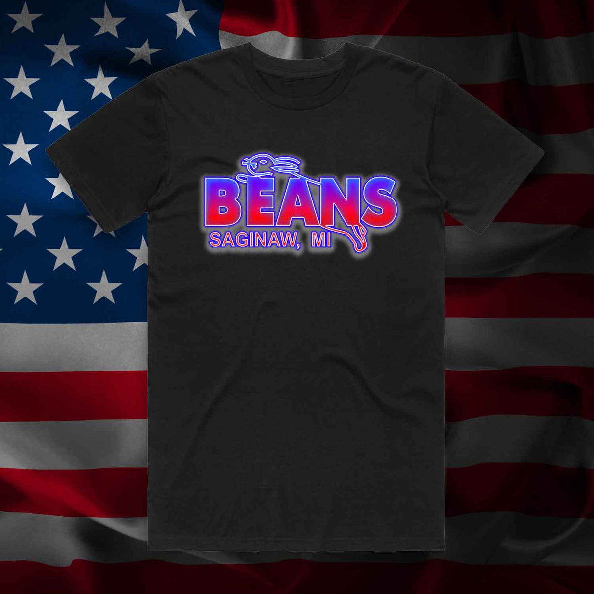 BEANS 4th OF JULY TEE - BLACK