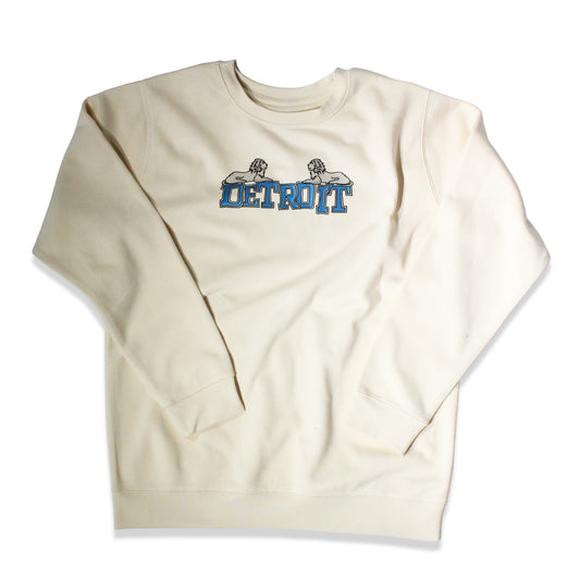 Detroit Football 2k26 Crewneck Sweatshirt - Cream