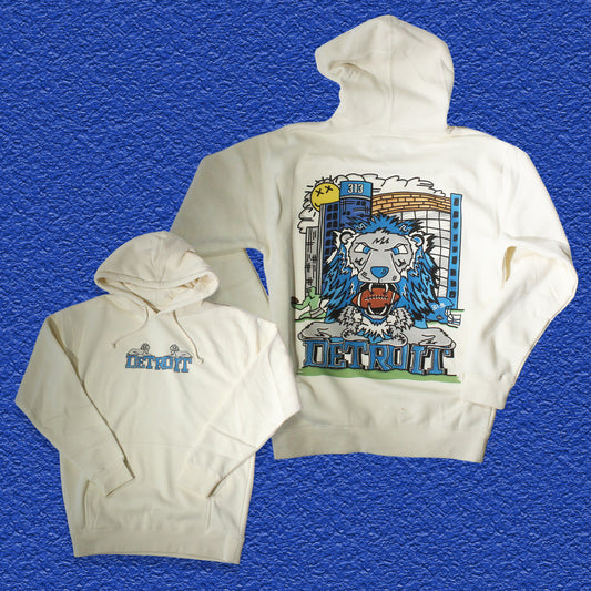 Detroit Football 2k26 Crewneck Sweatshirt - Cream