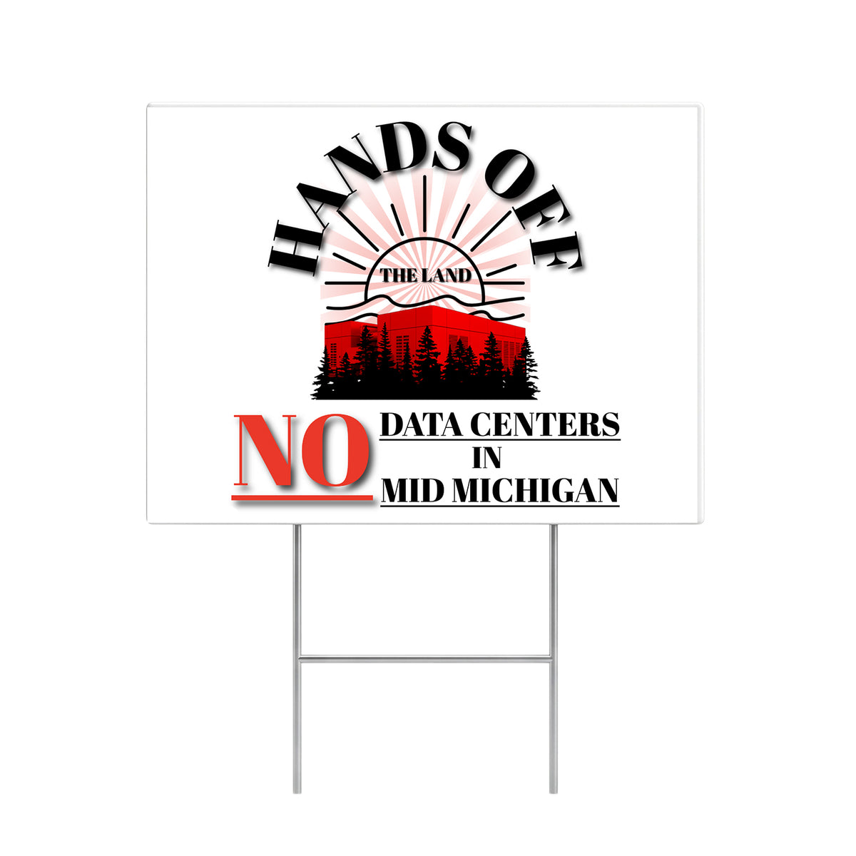 18' x 24"  No Data Centers Yard Sign