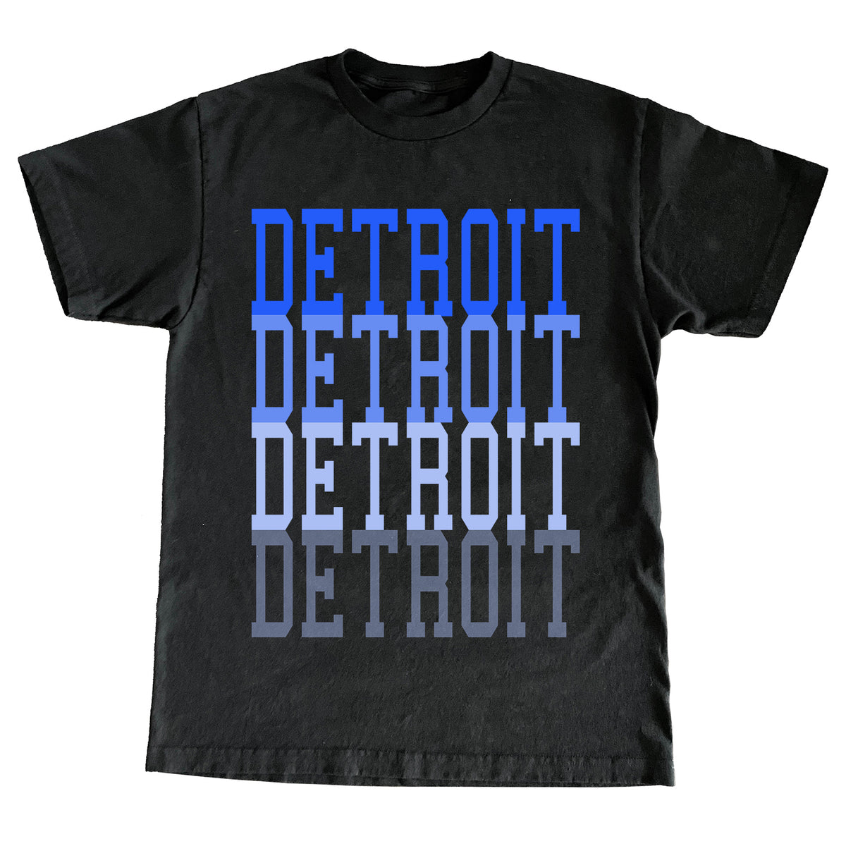 DETROIT FADE TEE - BLACK