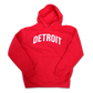 DETROIT FELT HOODIE - RED
