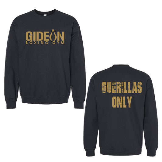 Gideon Boxing Guerillas Only Crewneck  - Black