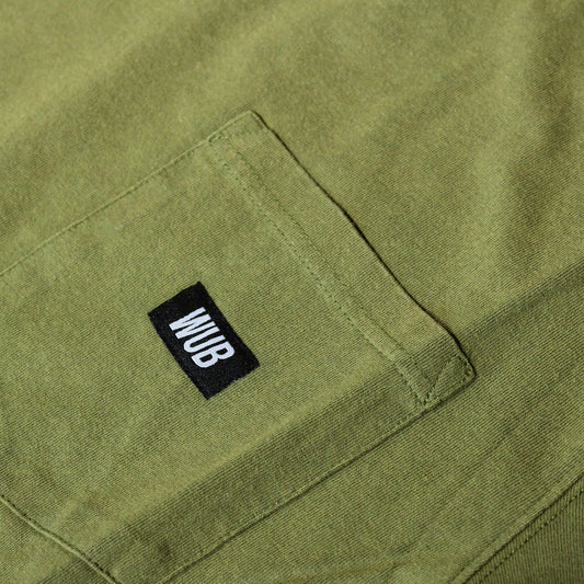 Wub Essentials Heavy Vintage Wash Pocket Shirt - Mossy Green