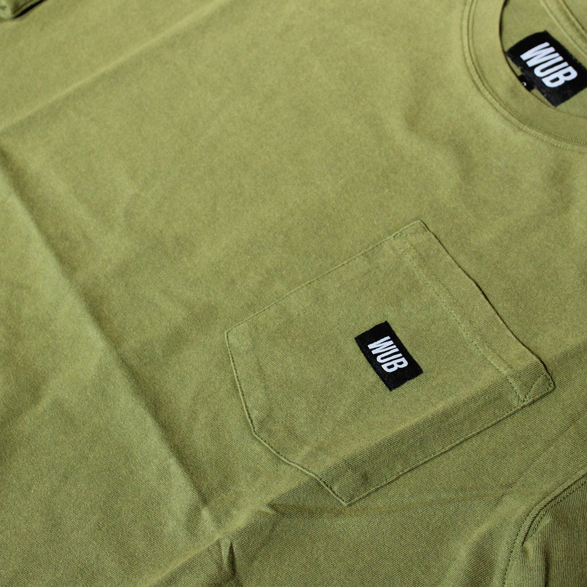 Wub Essentials Heavy Vintage Wash Pocket Shirt - Mossy Green