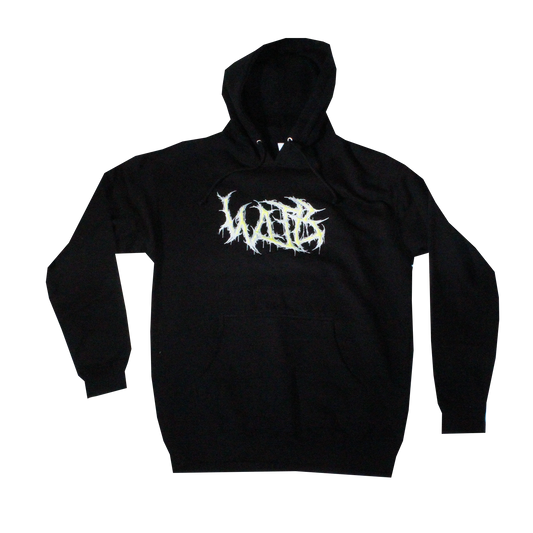 METAL EMBROIDERED HOODIE - BLACK