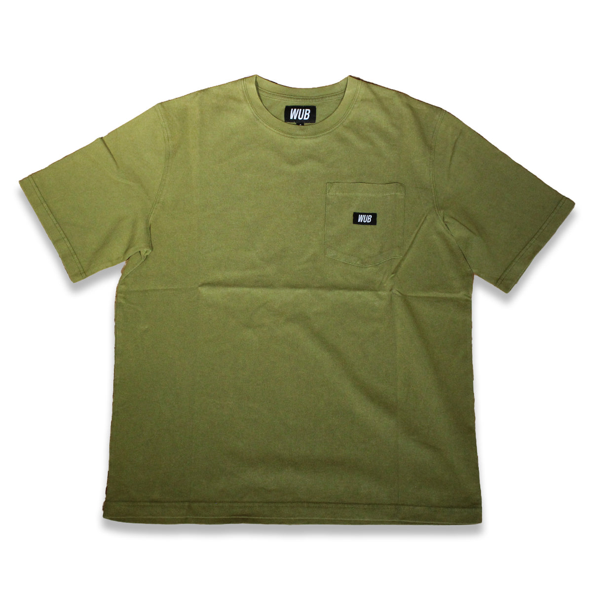 Wub Essentials Heavy Vintage Wash Pocket Shirt - Mossy Green