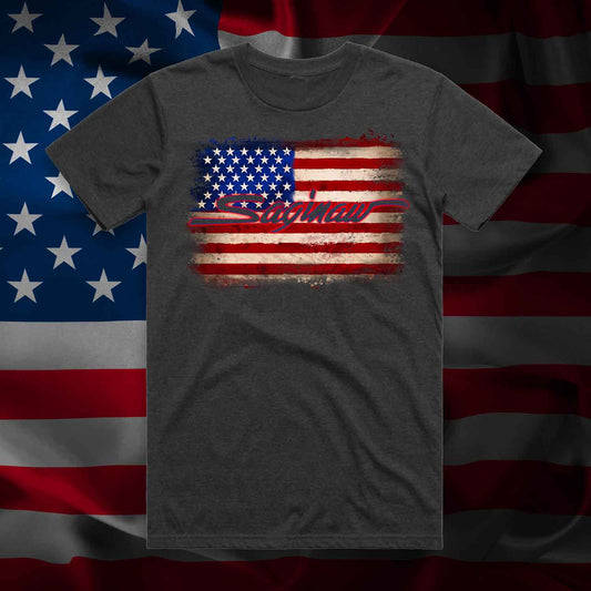 SAGINAW 4th OF JULY TEE - HEATHER GREY