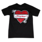 TRADITIONAL SAGINAW HEART TEE - BLACK