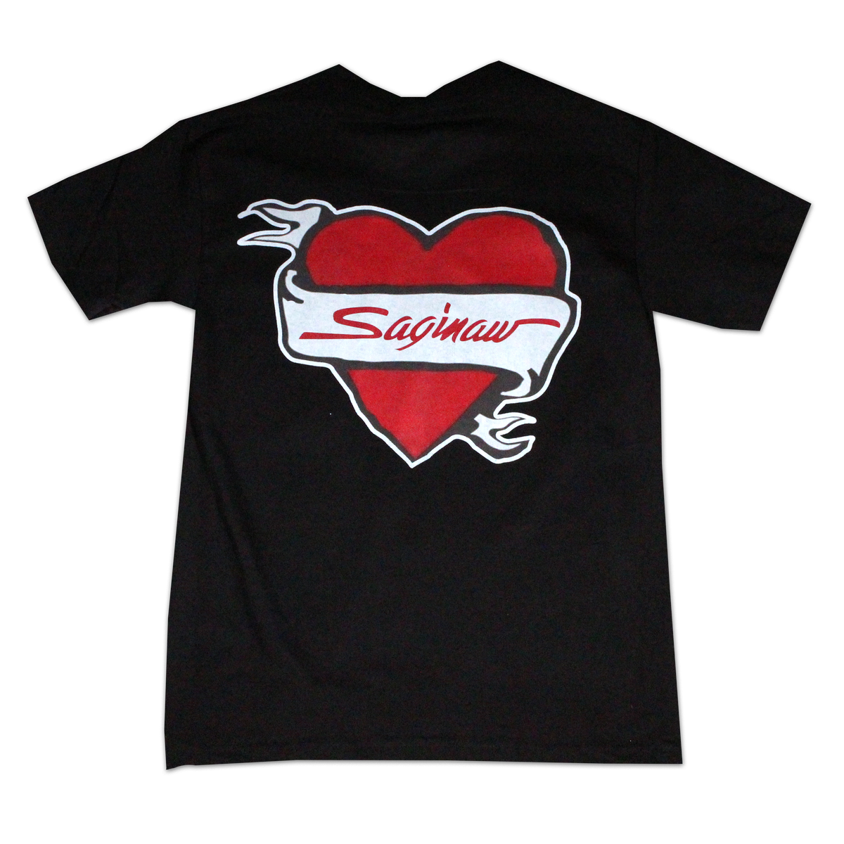 TRADITIONAL SAGINAW HEART TEE - BLACK