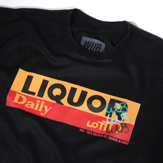LIQUOR LOTTO WUB - VINTAGE BLACK WAFFLE L/S