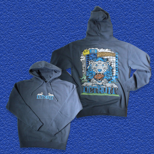 Detroit Football 2k26 Crewneck Sweatshirt - Slate Blue