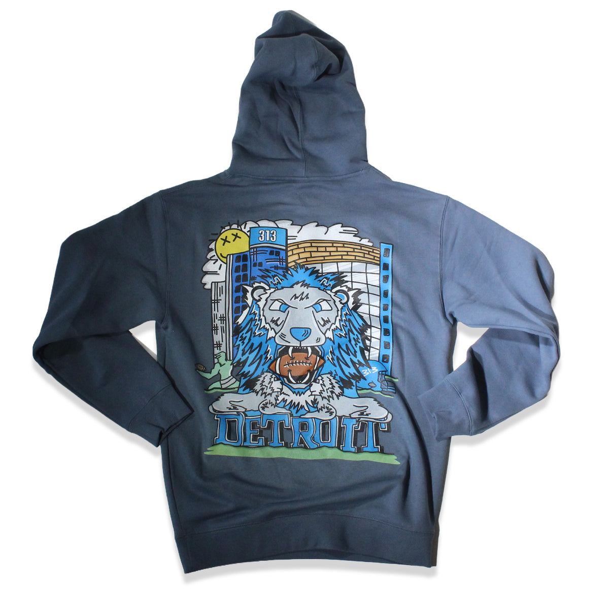 Detroit Football 2k26 Crewneck Sweatshirt - Slate Blue