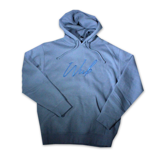HEAVYWEIGHT SLATE BLUE SCRIPT HOODIE