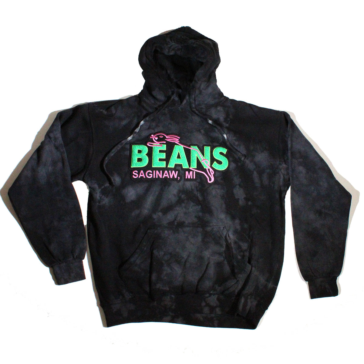 BEANS CHENILLE HOODIE - BLACK DYE