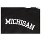 MICHIGAN FELT CREWNECK - BLACK