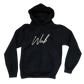 SCRIPT HOODIE EMBROIDERED - BLACK